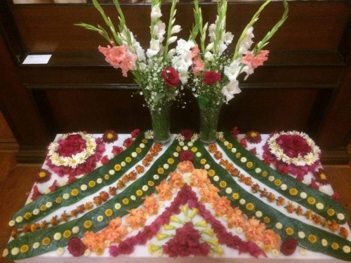 76 Flower Decorations at Sri Aurobindo Center Chandigarh